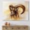 Designart - Portrait of Wild Ram With Mighty Horns I - Modern Canvas Wall Art Print